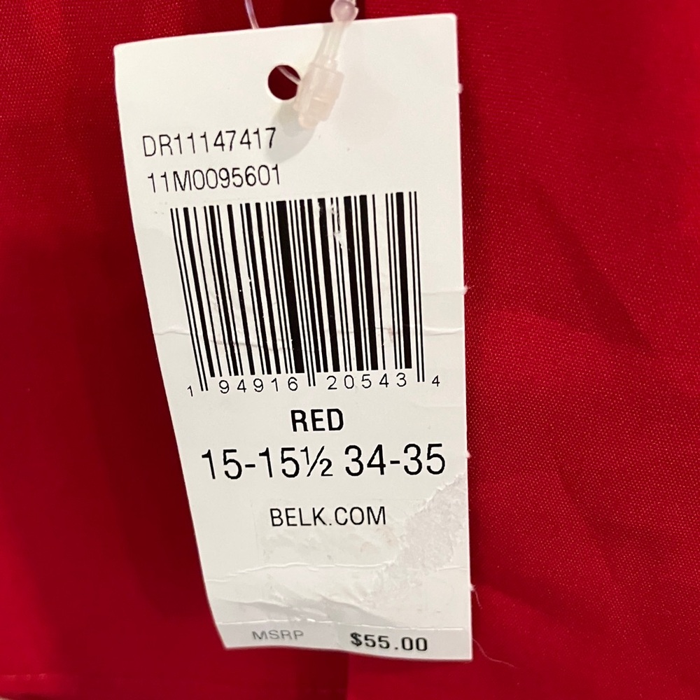 Madison Men's Red Dynamic Cooling Dress Shirt Extra Slim - Picture 3 of 5